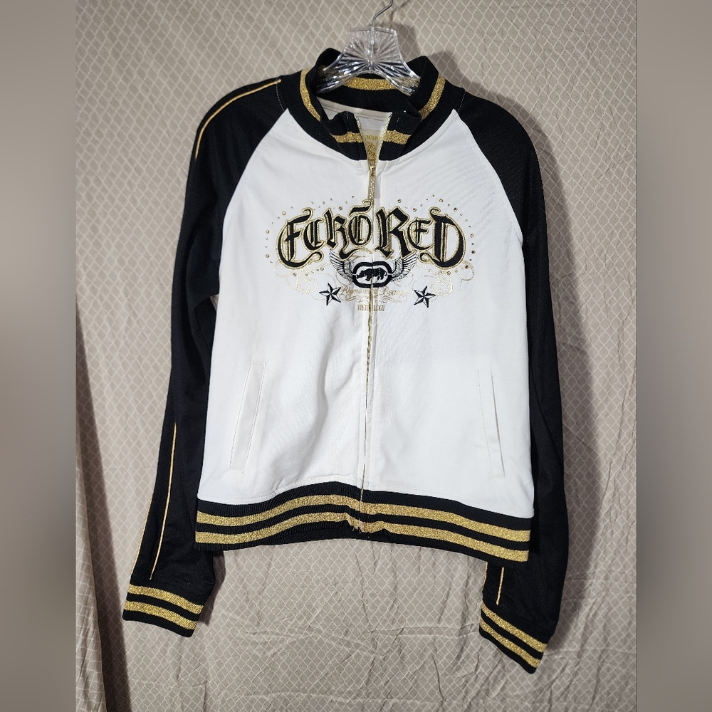 Vintage Ecko Red Y2K Unlimited Zip Up Track Jacket Women's XL